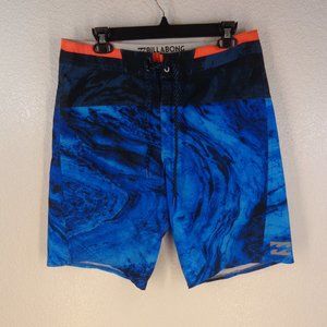 Billabong Platinum X Recycled Series Ocean Waves Boardshorts Mens Size 31